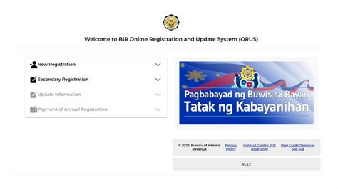 uros bir gov ph login|BIR Online Registration and Update System (ORUS) .